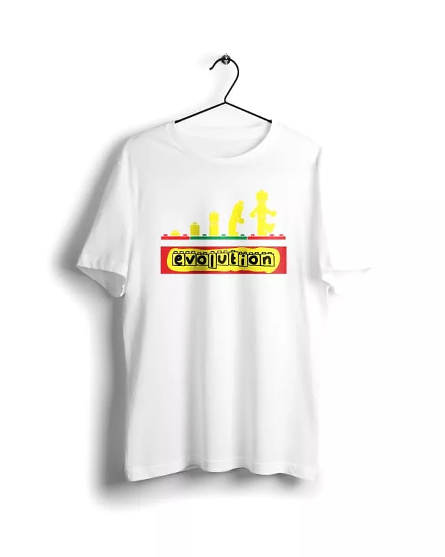 Lego Evolution T-shirt White, Digital Graphics, Basic T-shirt