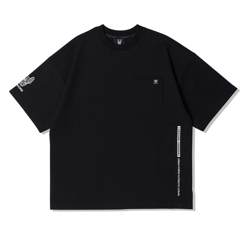 LifeWork Black Bulldog Pocket T-Shirt