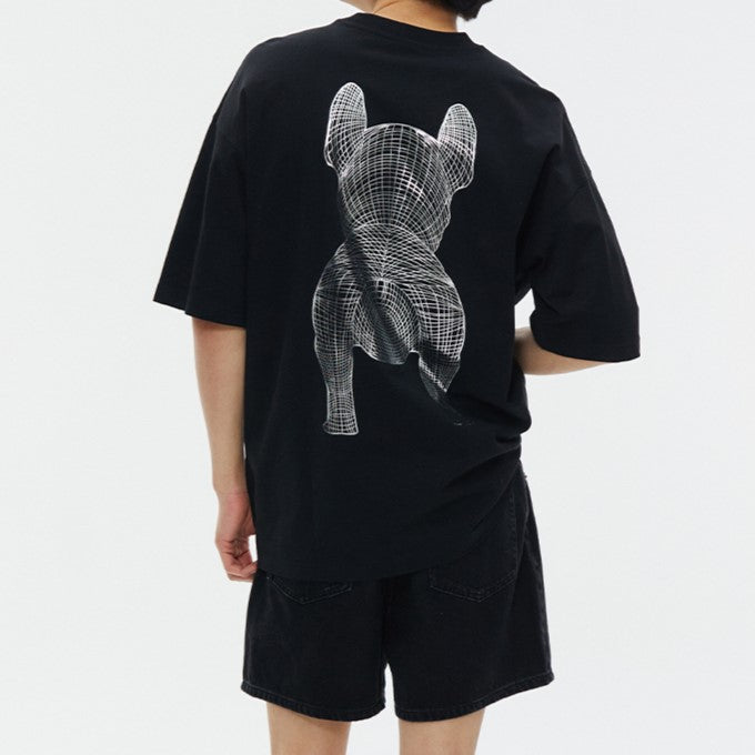 LifeWork Black Silver Foil Bulldog Tee