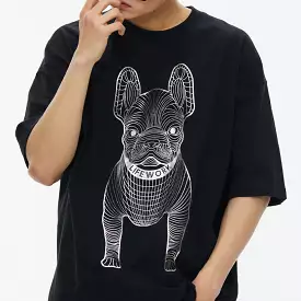 LifeWork Black Silver Foil Bulldog Tee