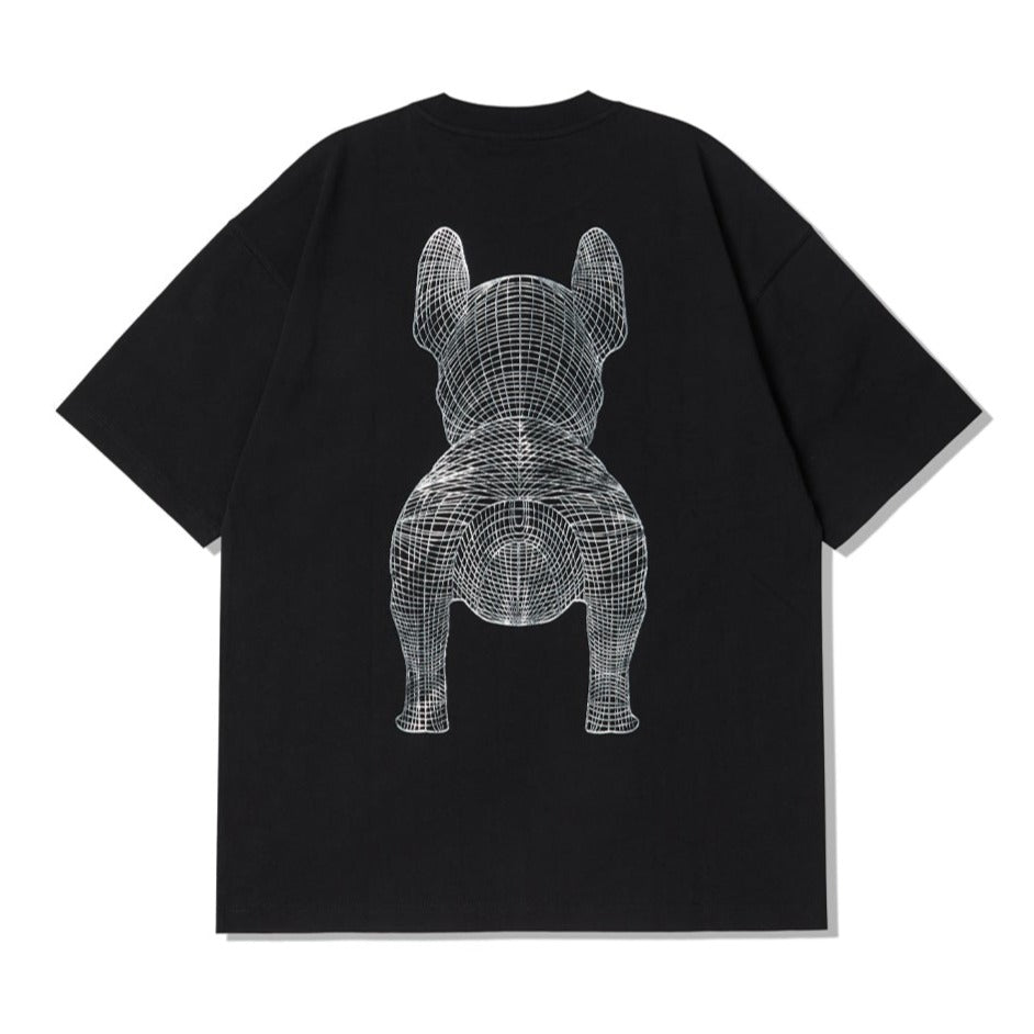 LifeWork Black Silver Foil Bulldog Tee