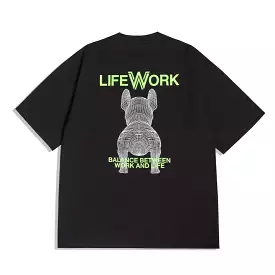 LifeWork Bulldog Tee Black