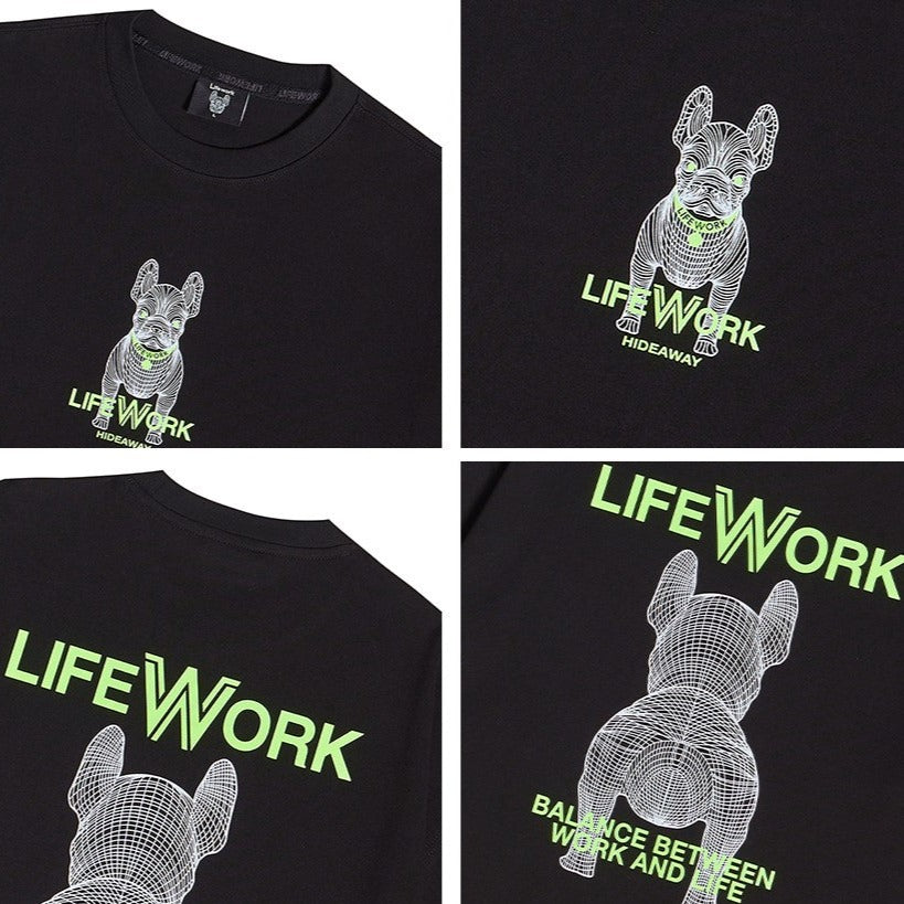 LifeWork Bulldog Tee Black