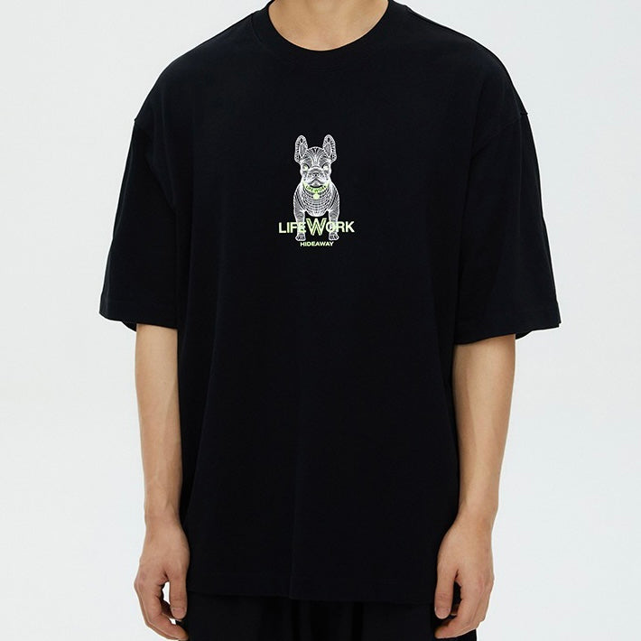 LifeWork Bulldog Tee Black