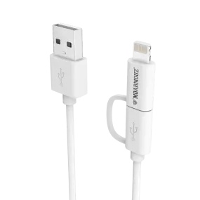 Lightning & micro USB Sync n Charge MFi Certified 2 in 1 Cable