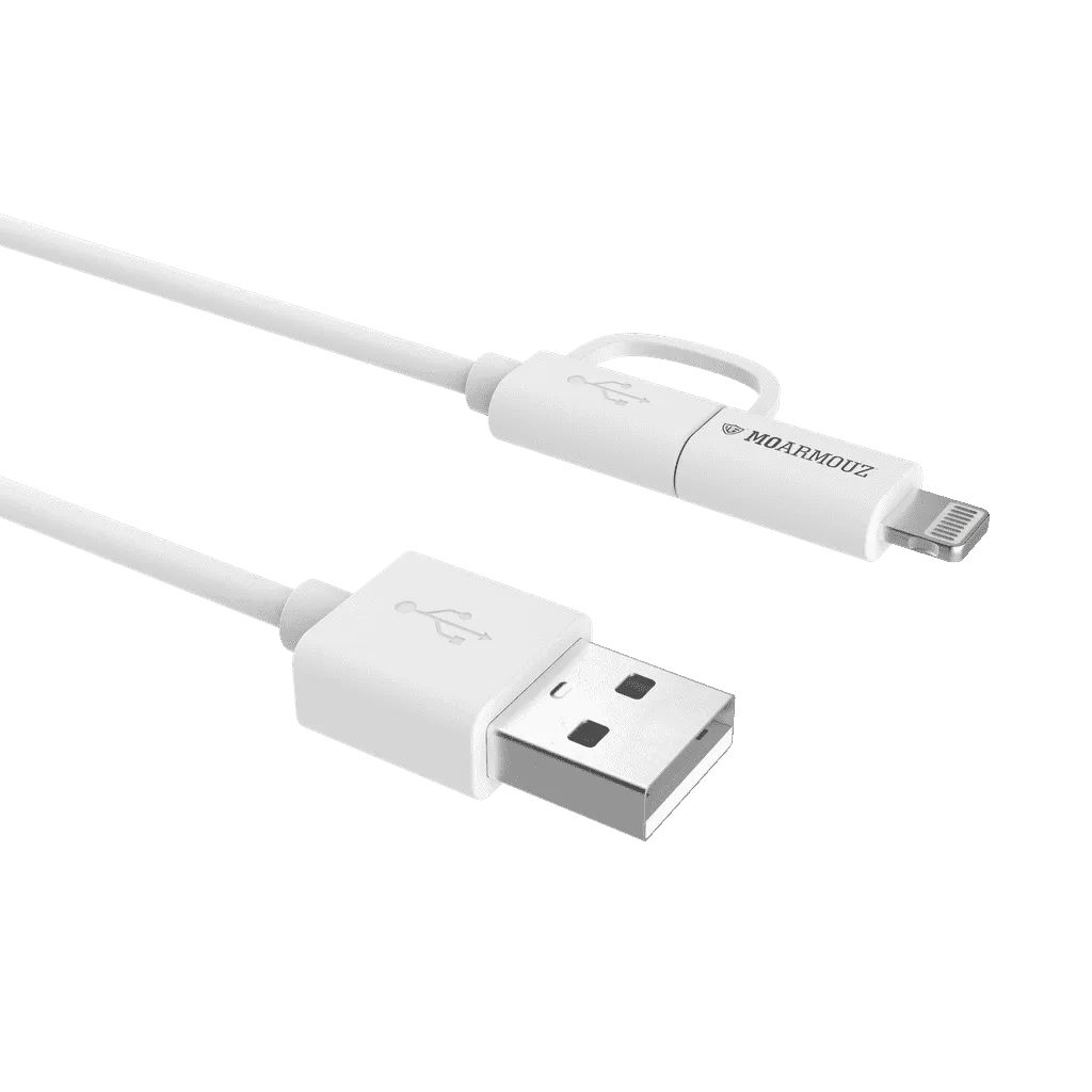 Lightning & micro USB Sync n Charge MFi Certified 2 in 1 Cable