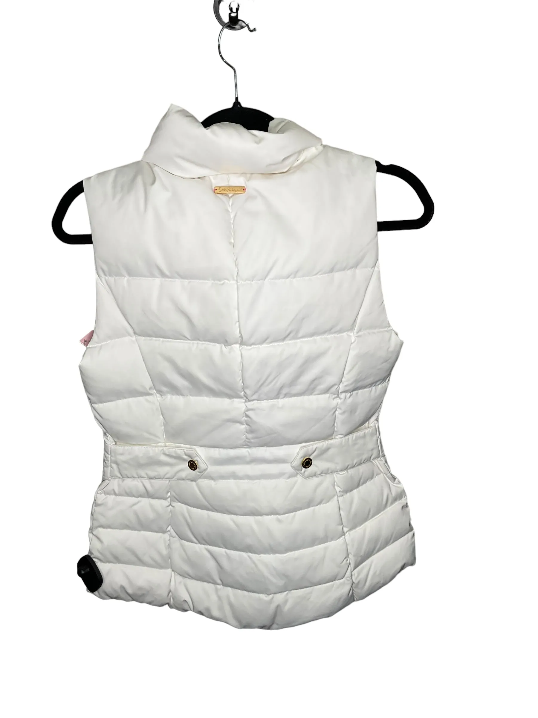 Lilly Pulitzer Quilted Puffer Vest, White, Size Small