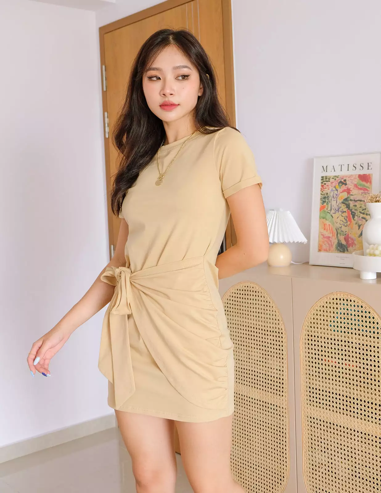 Lisa T-Shirt Dress - Sand | Shop Now