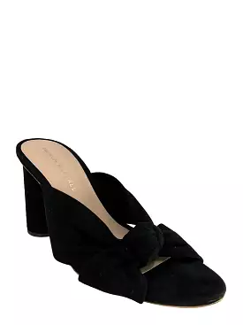 Loeffler Randall Black Suede Bow Sandals - Size 7.5