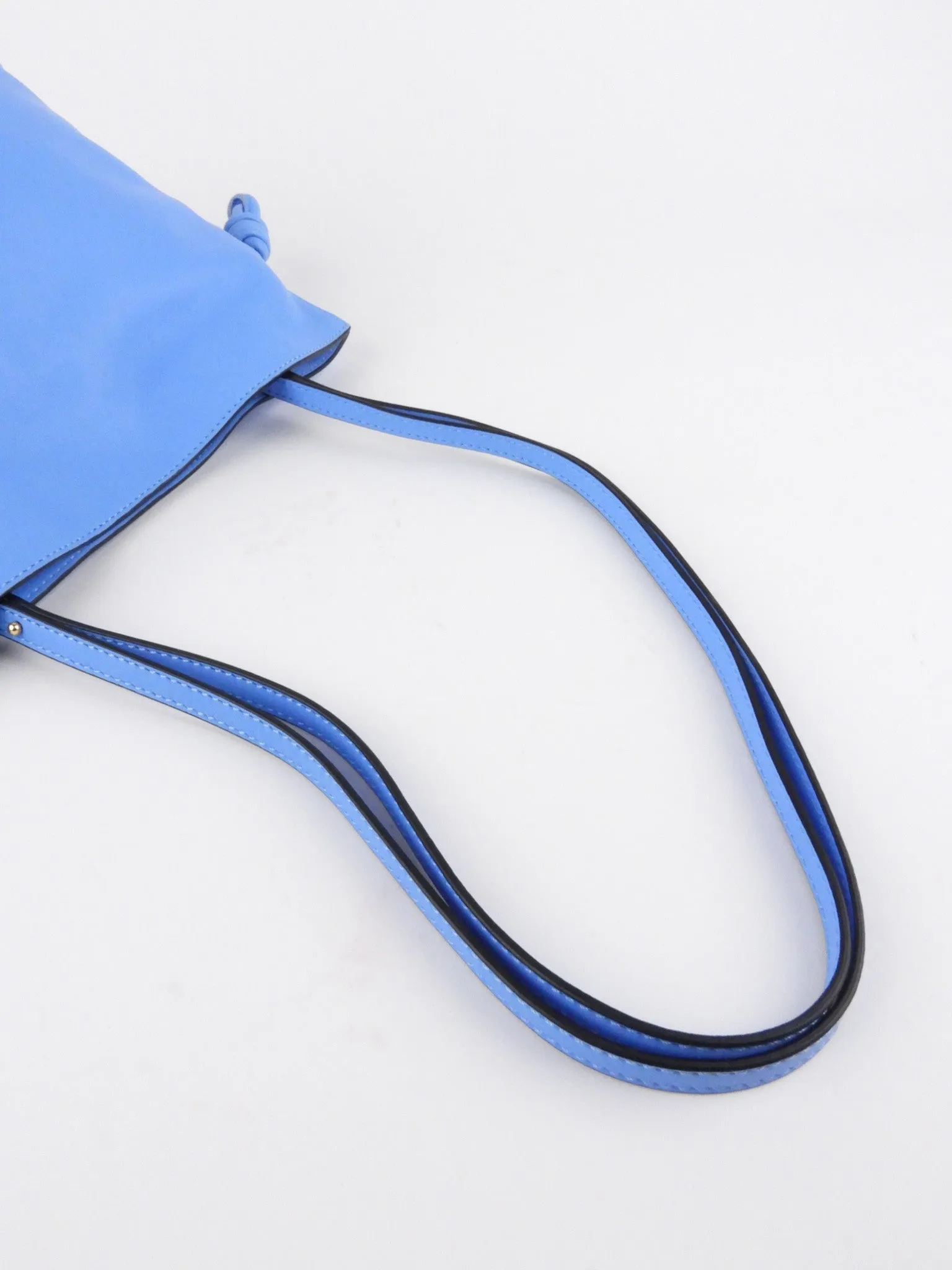 Loewe Blue Leather Flamenco Clutch Bag in Nappa Calfskin