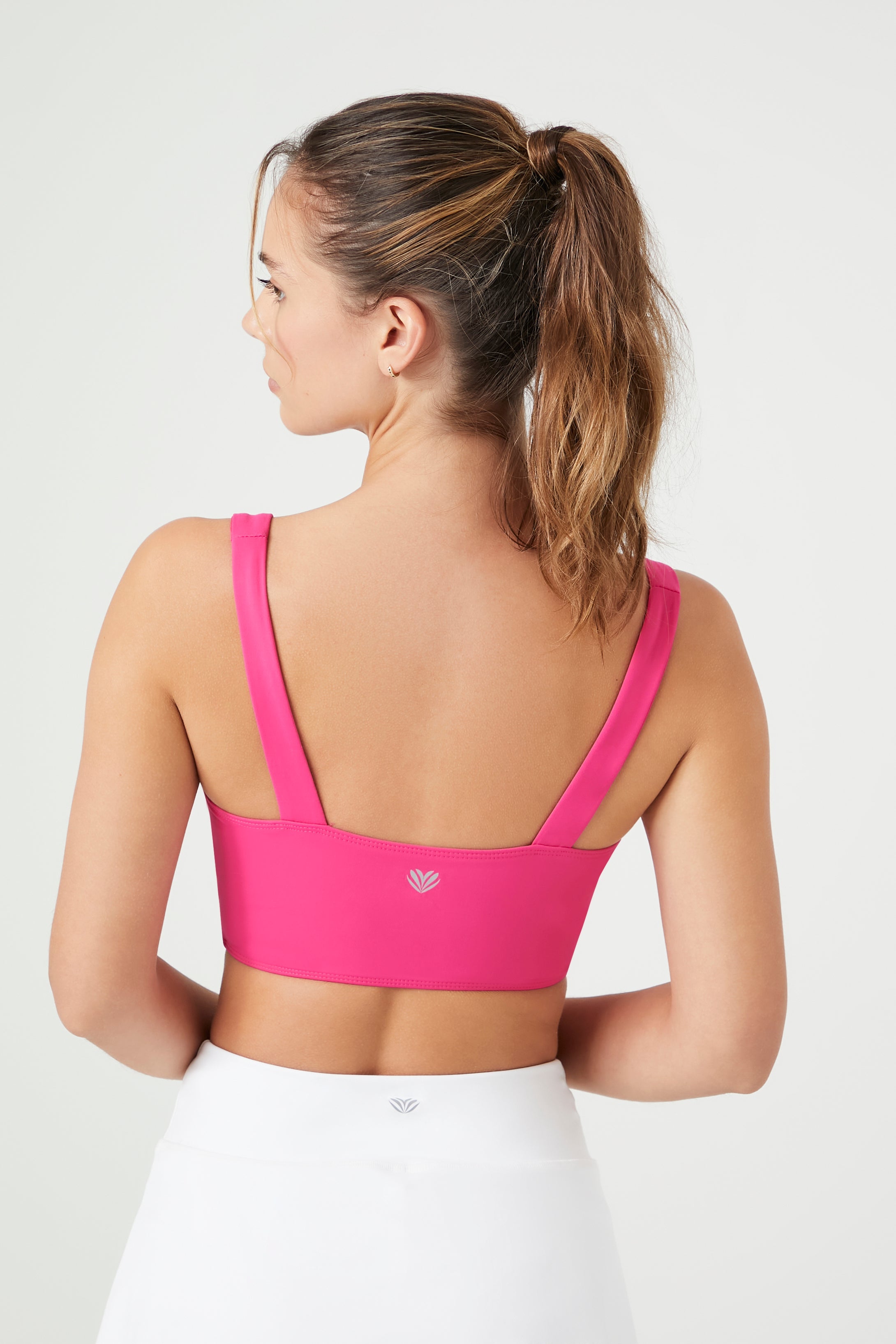 Longline Sports Bra with Corset Design