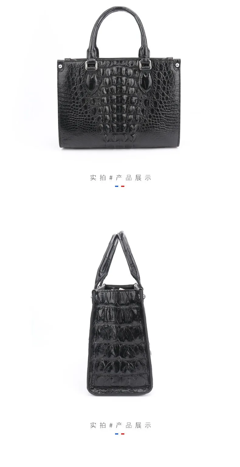 Luxury Crocodile Leather Shoulder Messenger Handbag for Women