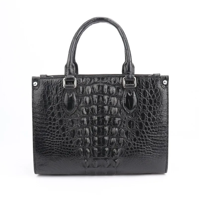 Luxury Crocodile Leather Shoulder Messenger Handbag for Women