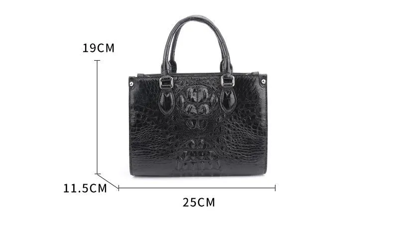 Luxury Crocodile Leather Shoulder Messenger Handbag for Women