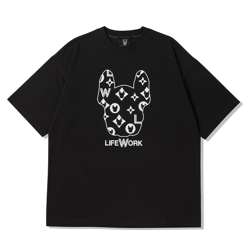 LW Black Monogram Tee