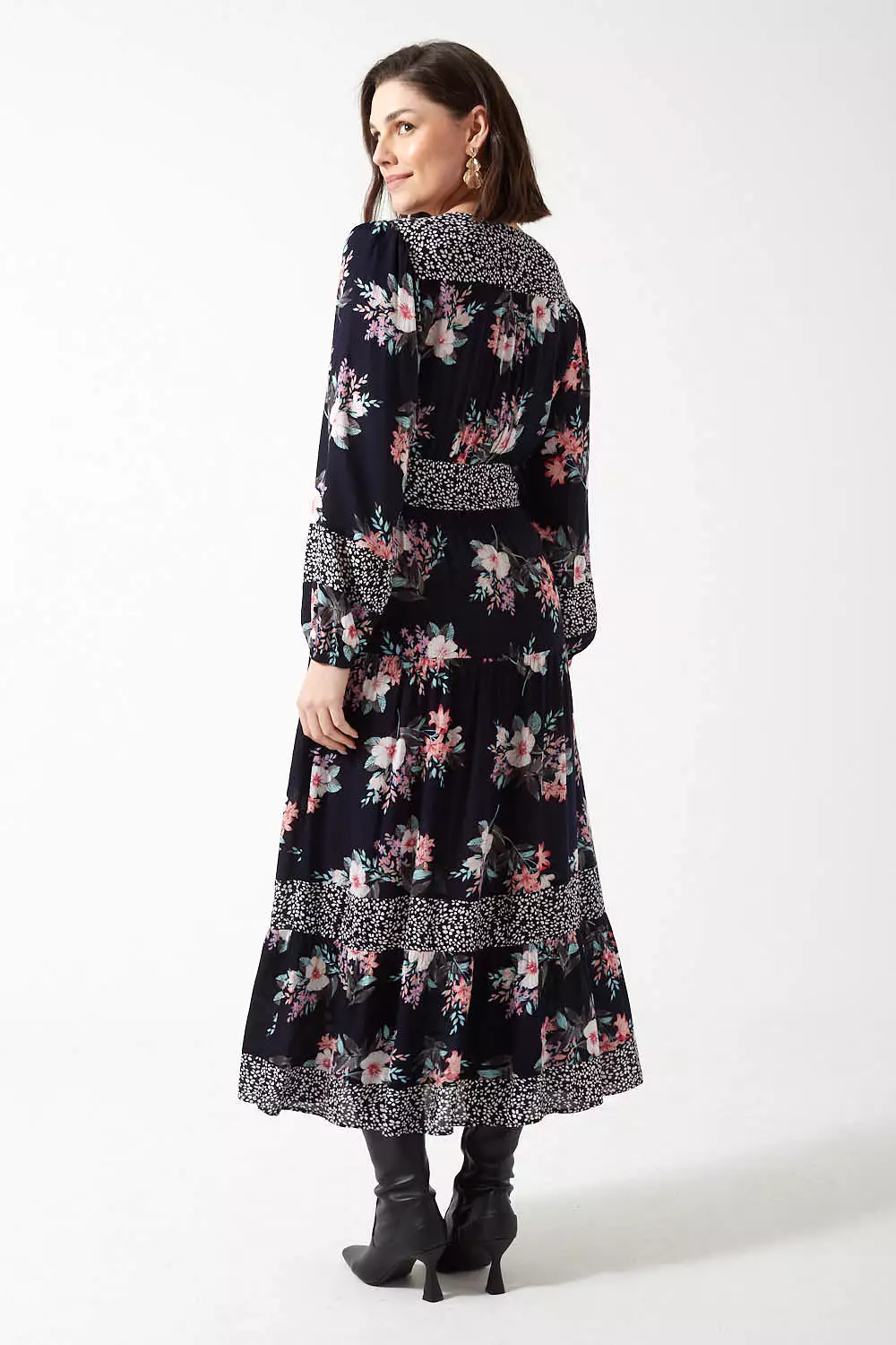 Marc Angelo Floral Long Sleeve Dress