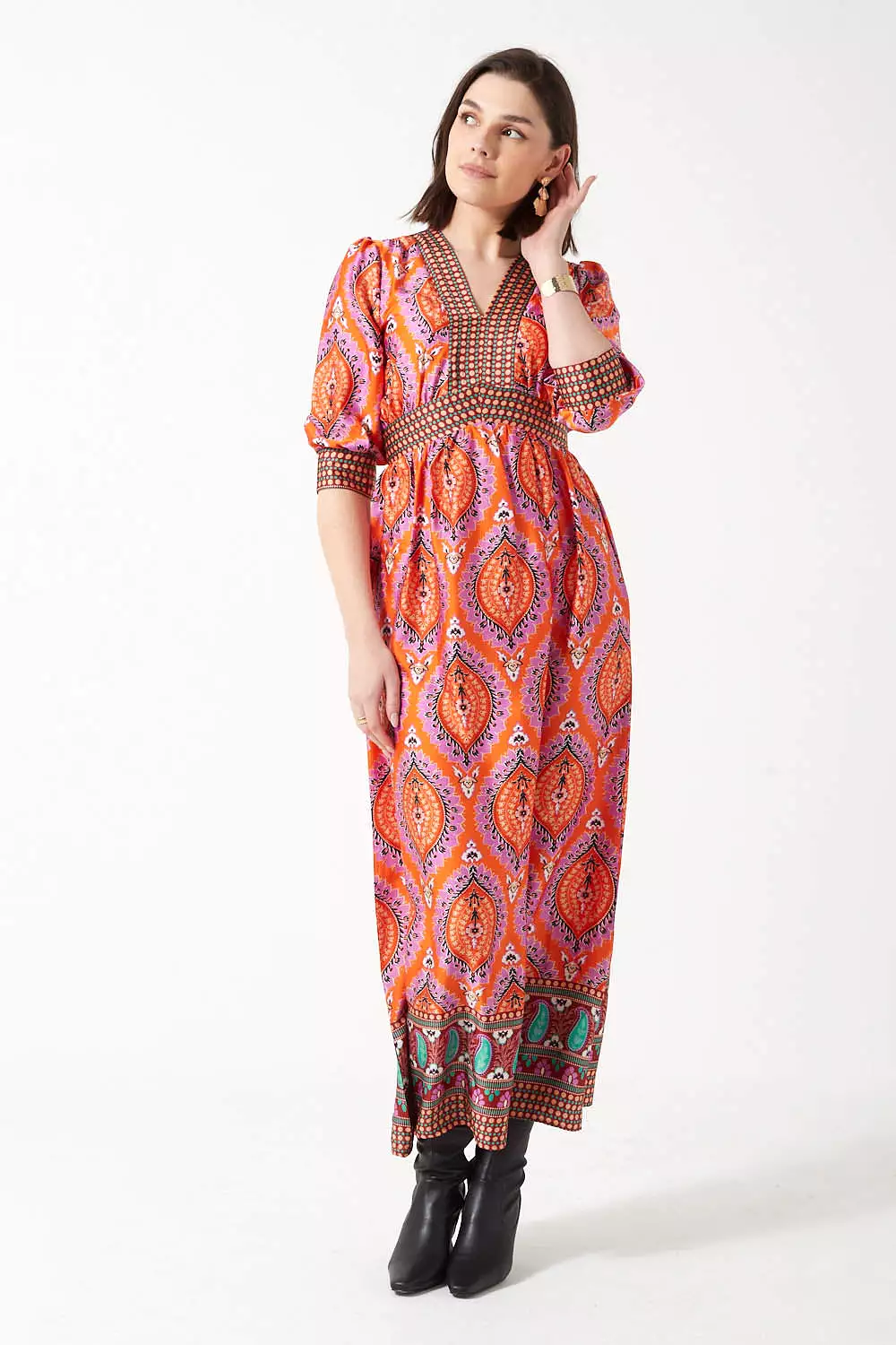 Marc Angelo Long Sleeve Maxi Dress