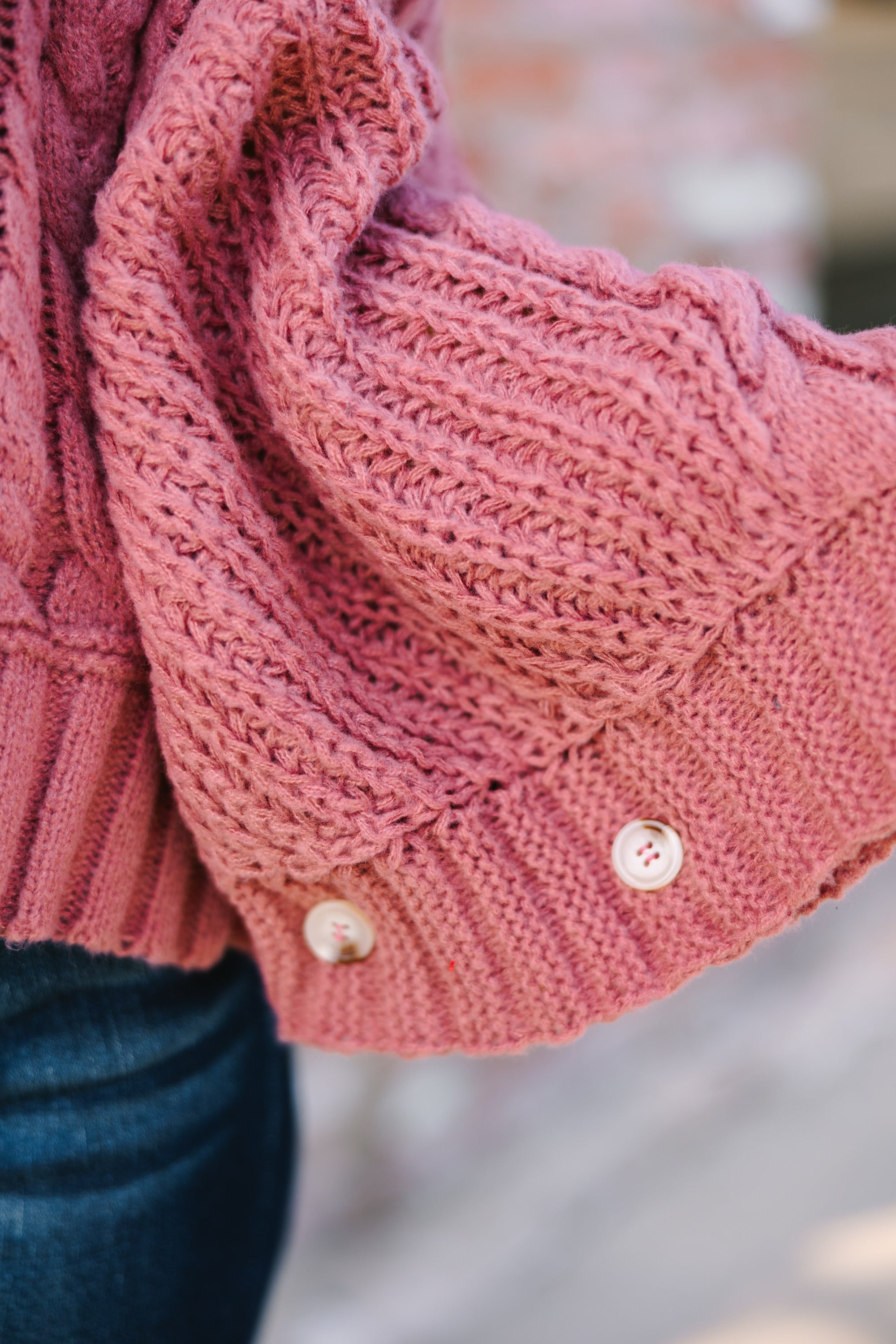 Mauve Pink Poncho Sweater - Perfect for Falling in Love