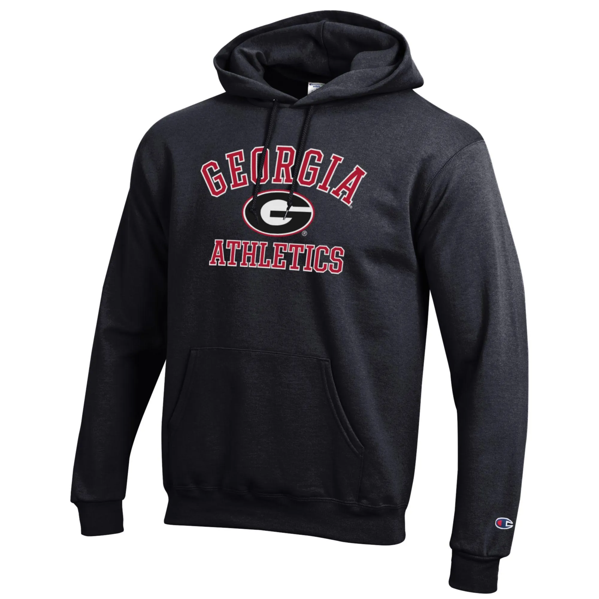 Men's Champion Black Georgia Bulldogs Athletics Logo Pullover Hoodie