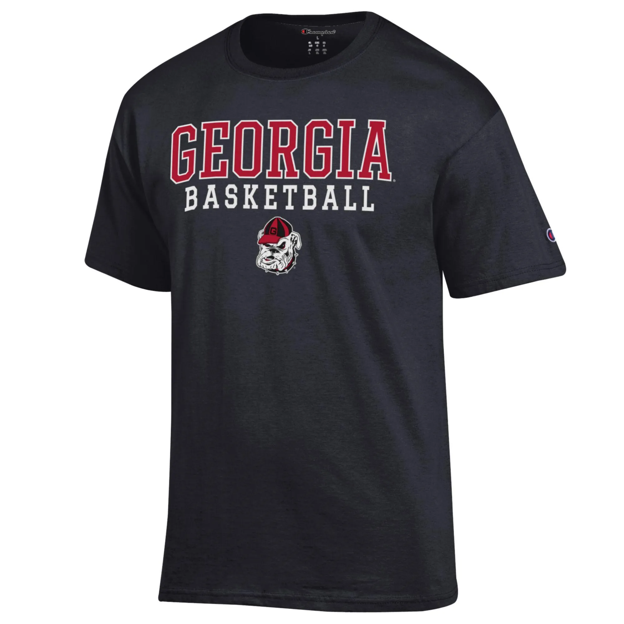 Men's Champion Black Georgia Bulldogs Stack T-Shirt