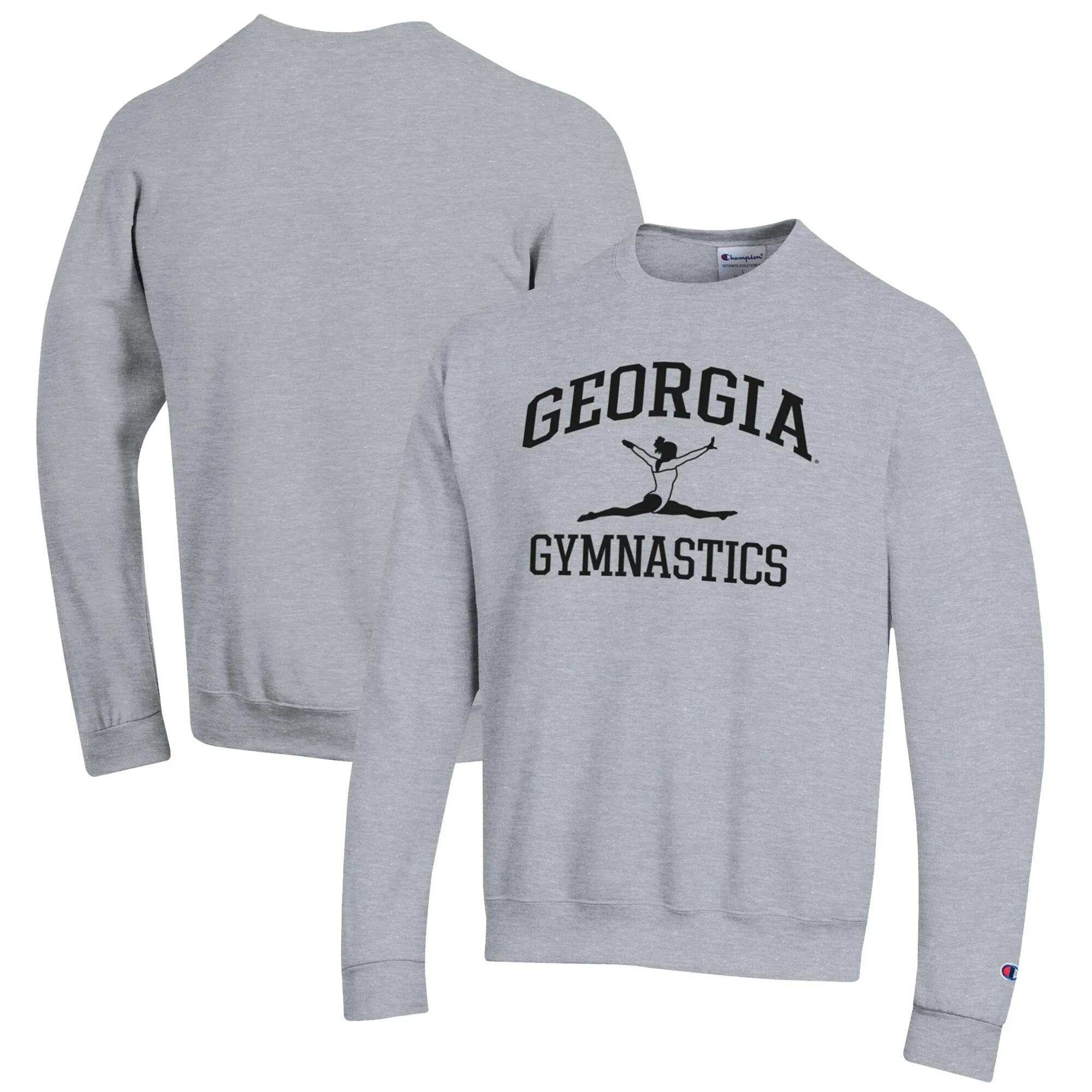 Men's Georgia Bulldogs Gymnastics Icon Powerblend Sweatshirt in Gray by Champion