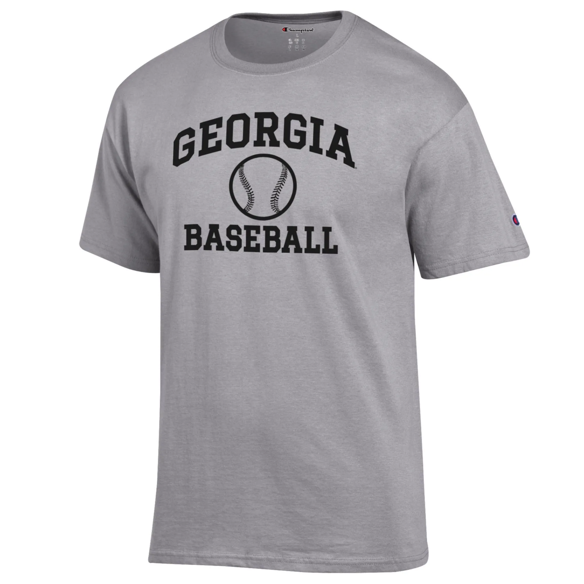 Men's Champion Gray Georgia Bulldogs Icon Baseball Shirt