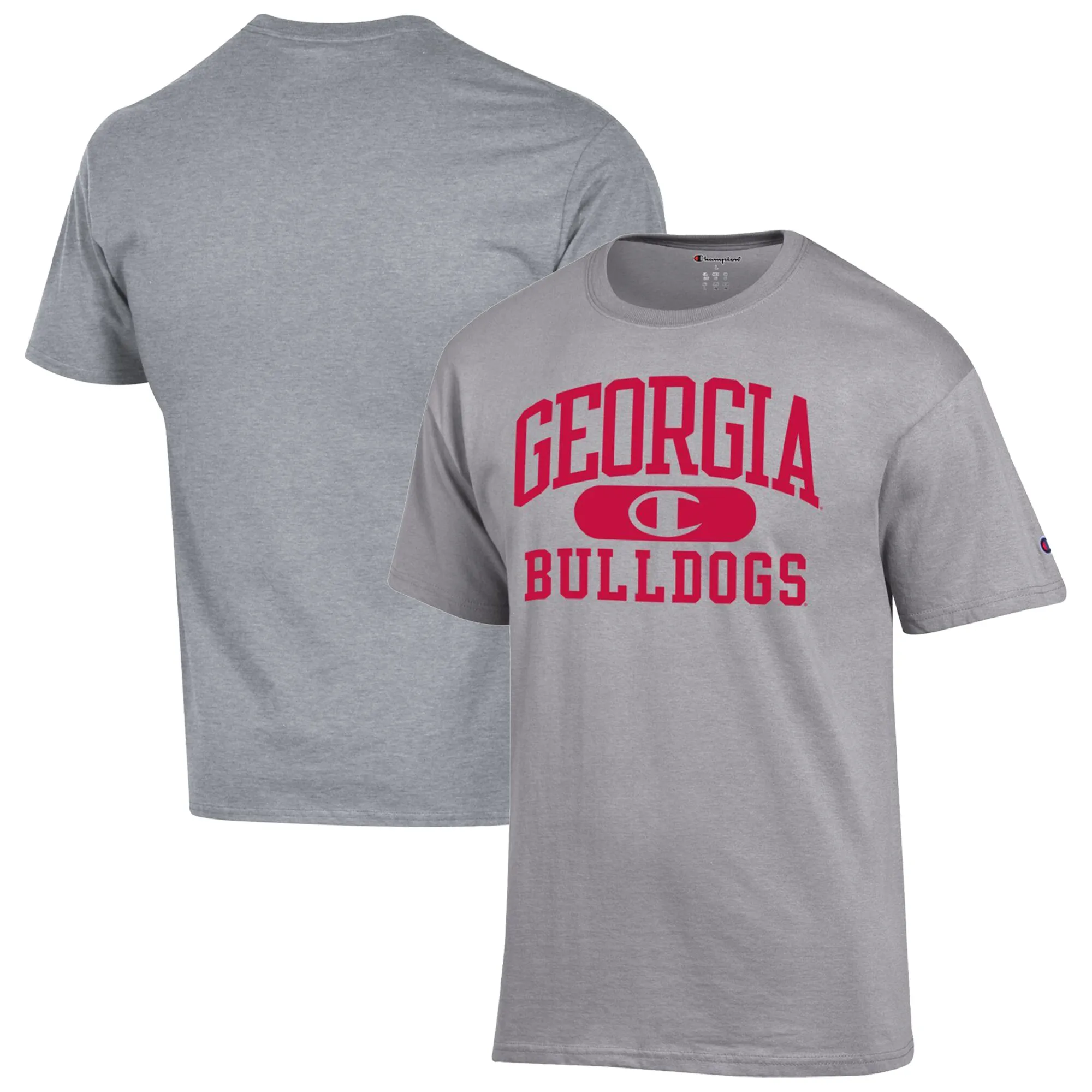 Men's Heather Gray Georgia Bulldogs Arch Pill Champion T-Shirt