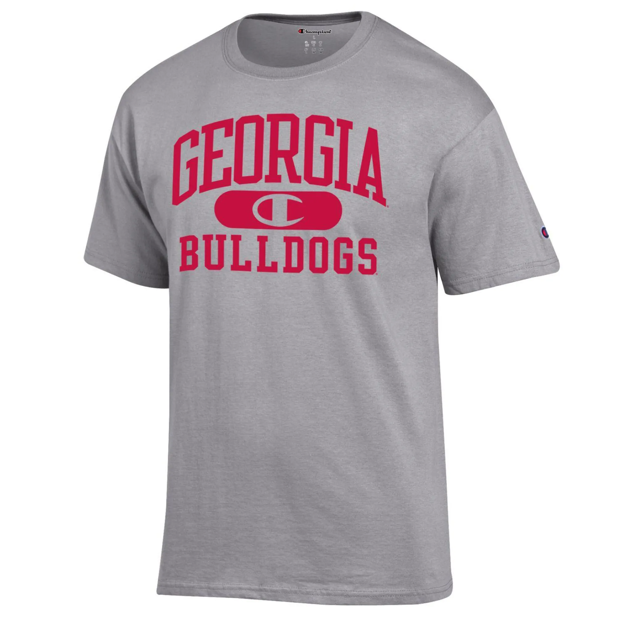 Men's Heather Gray Georgia Bulldogs Arch Pill Champion T-Shirt