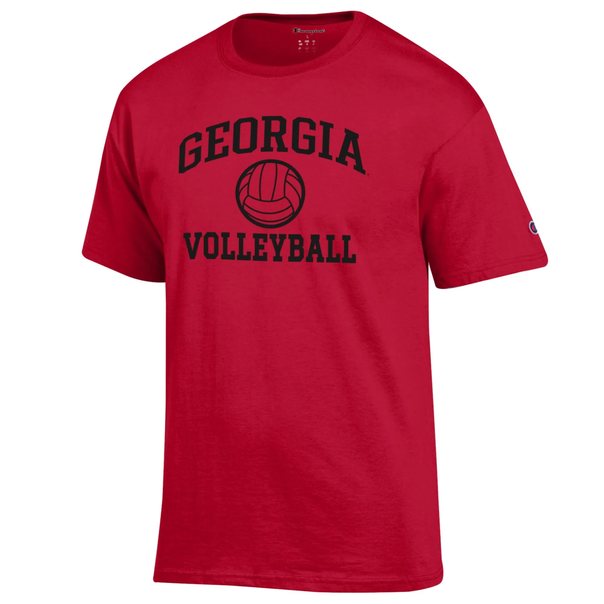 Men's Red Georgia Bulldogs Volleyball Icon Powerblend Champion T-Shirt