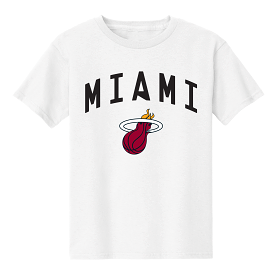 Miami Heat Youth White T-Shirt.