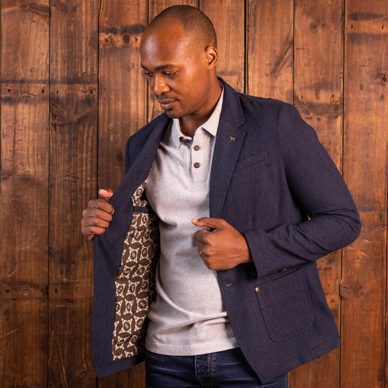 Midlands Tweed Blazer - Midnight | Shop Now