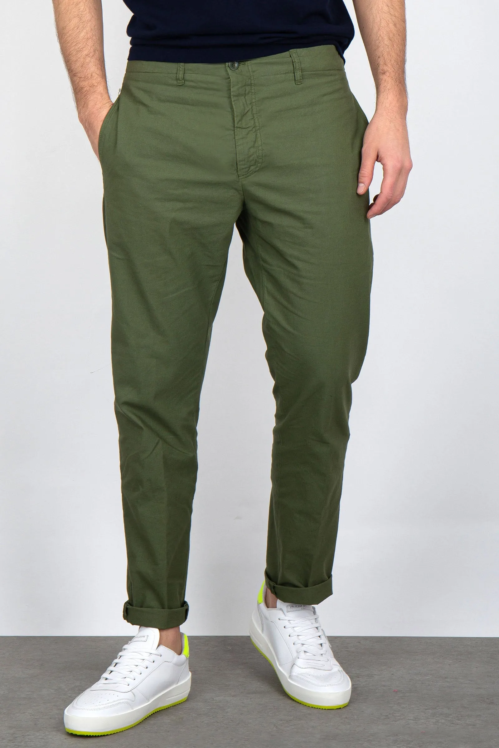 Military Green Cotton Pants by Department Five