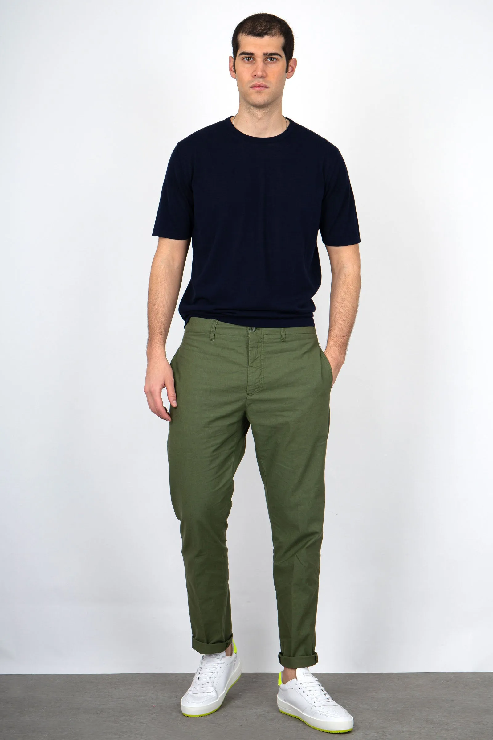 Military Green Cotton Pants by Department Five