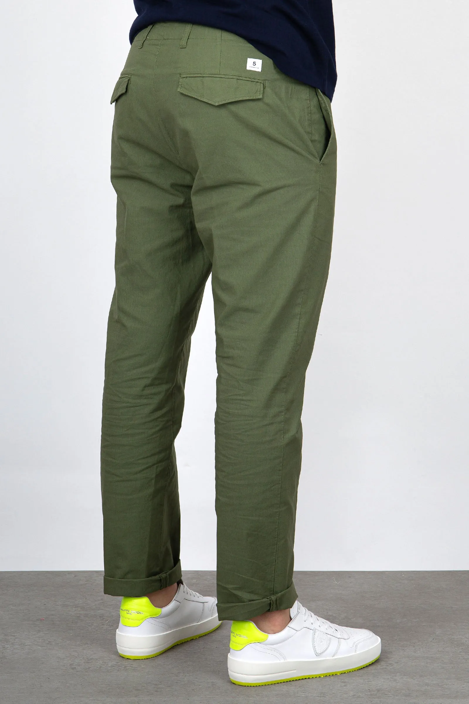 Military Green Cotton Pants by Department Five