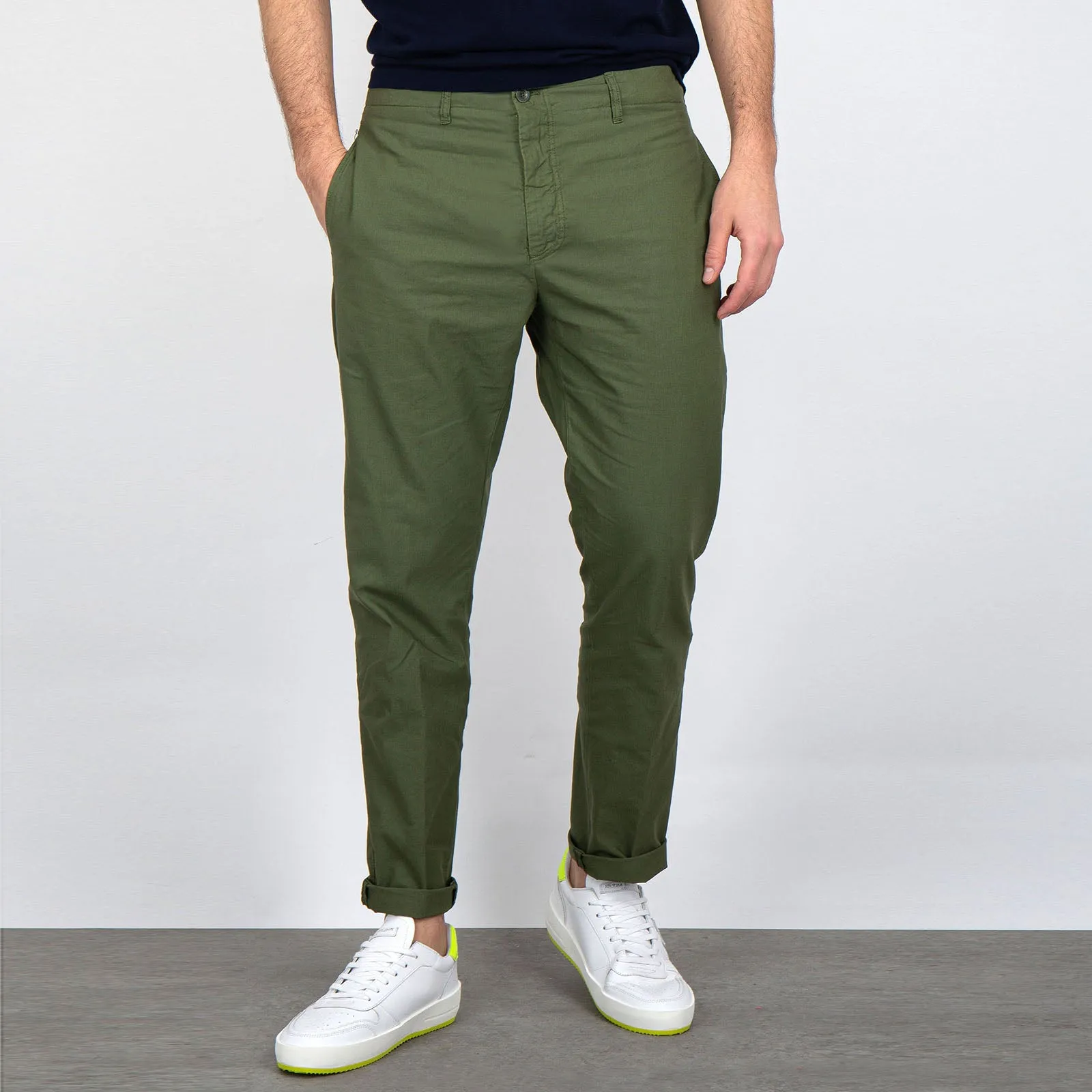 Military Green Cotton Pants by Department Five