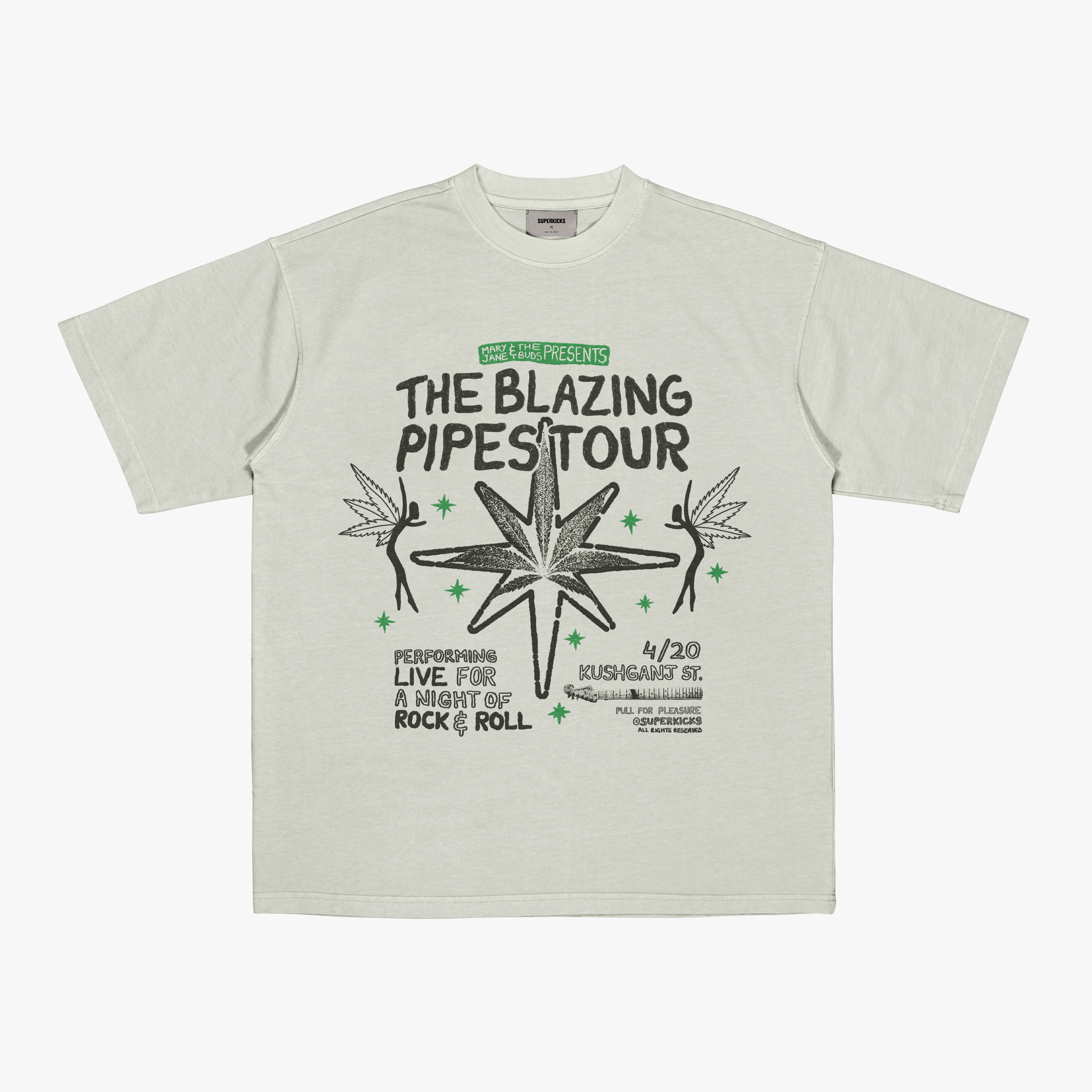 MJ & THE BUDS Band Tee - Smoke Green Shirt