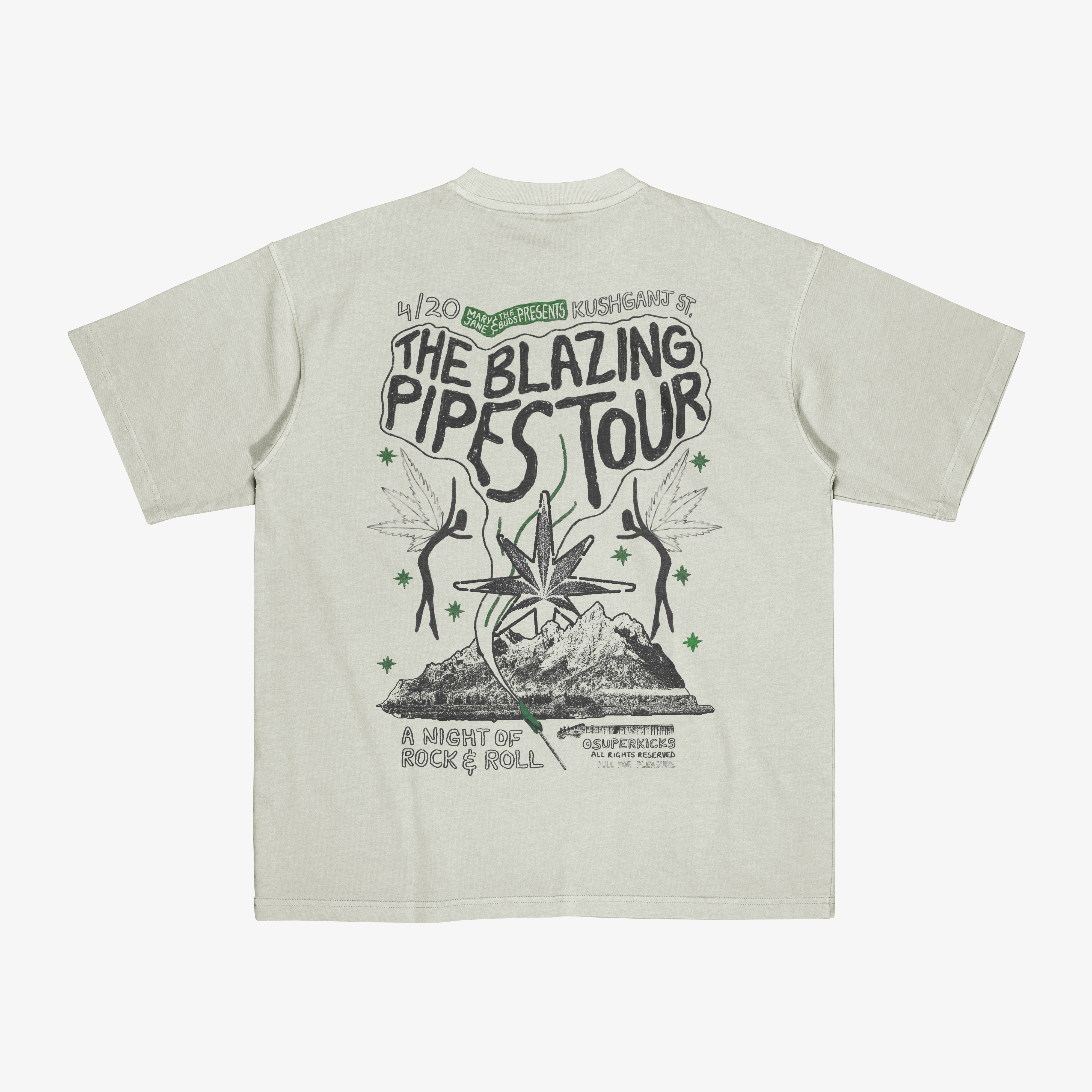 MJ & THE BUDS Smoke Green Concert Tee