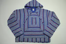 Molina Mexican Poncho Hoodie Baja Sweater Vintage Pullover