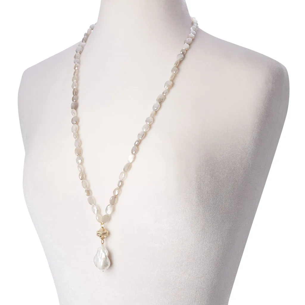 Cloud Coated Moonstone Necklace by Nancy