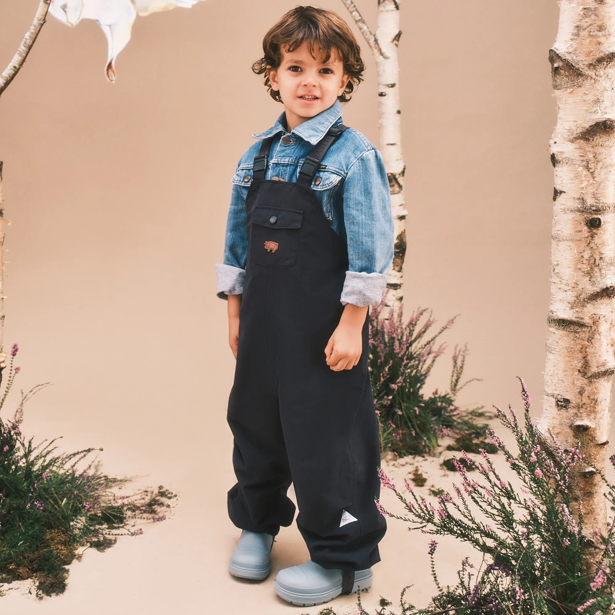 Waterproof Navy Blue Dungarees