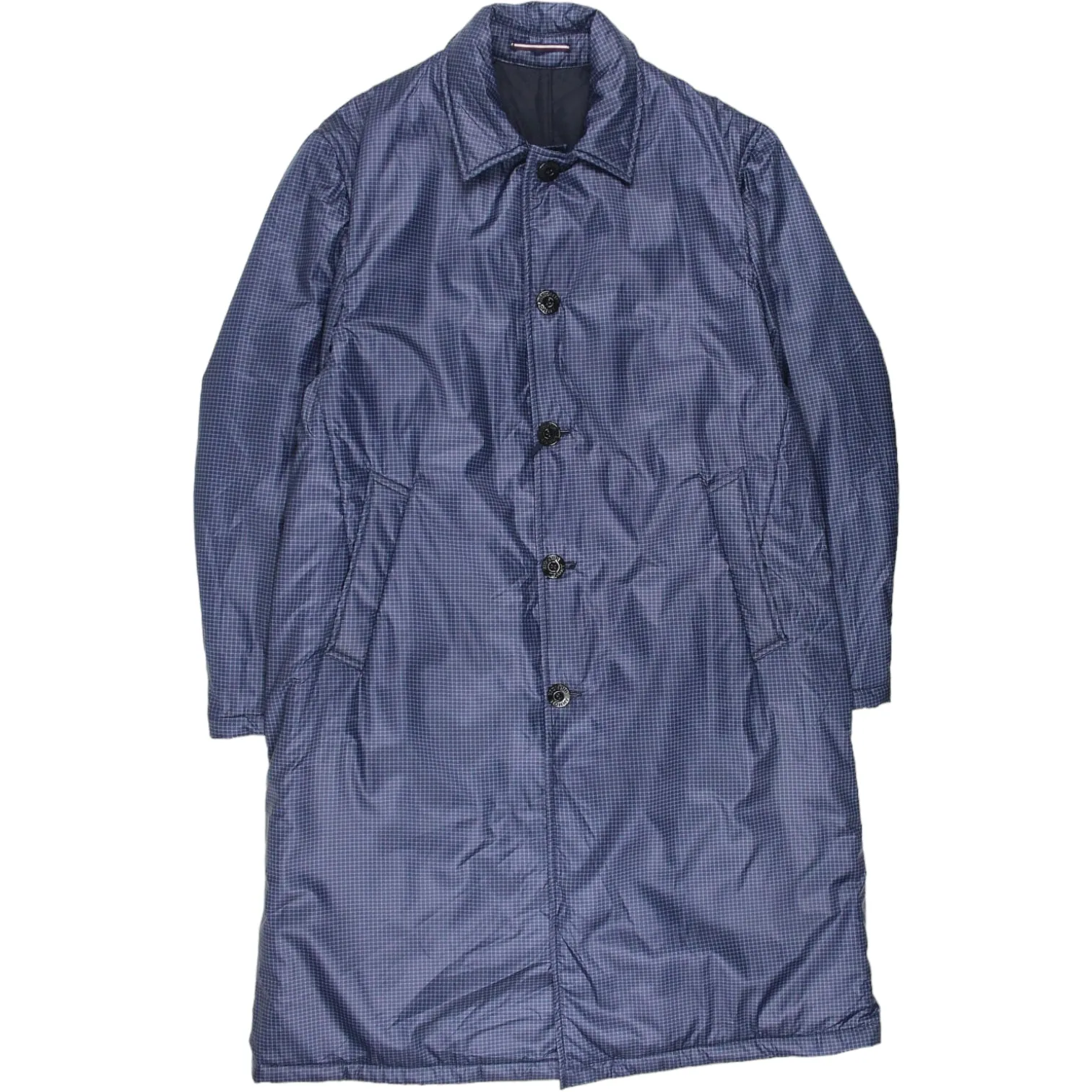 Navy Check Coat by Tommy Hilfiger