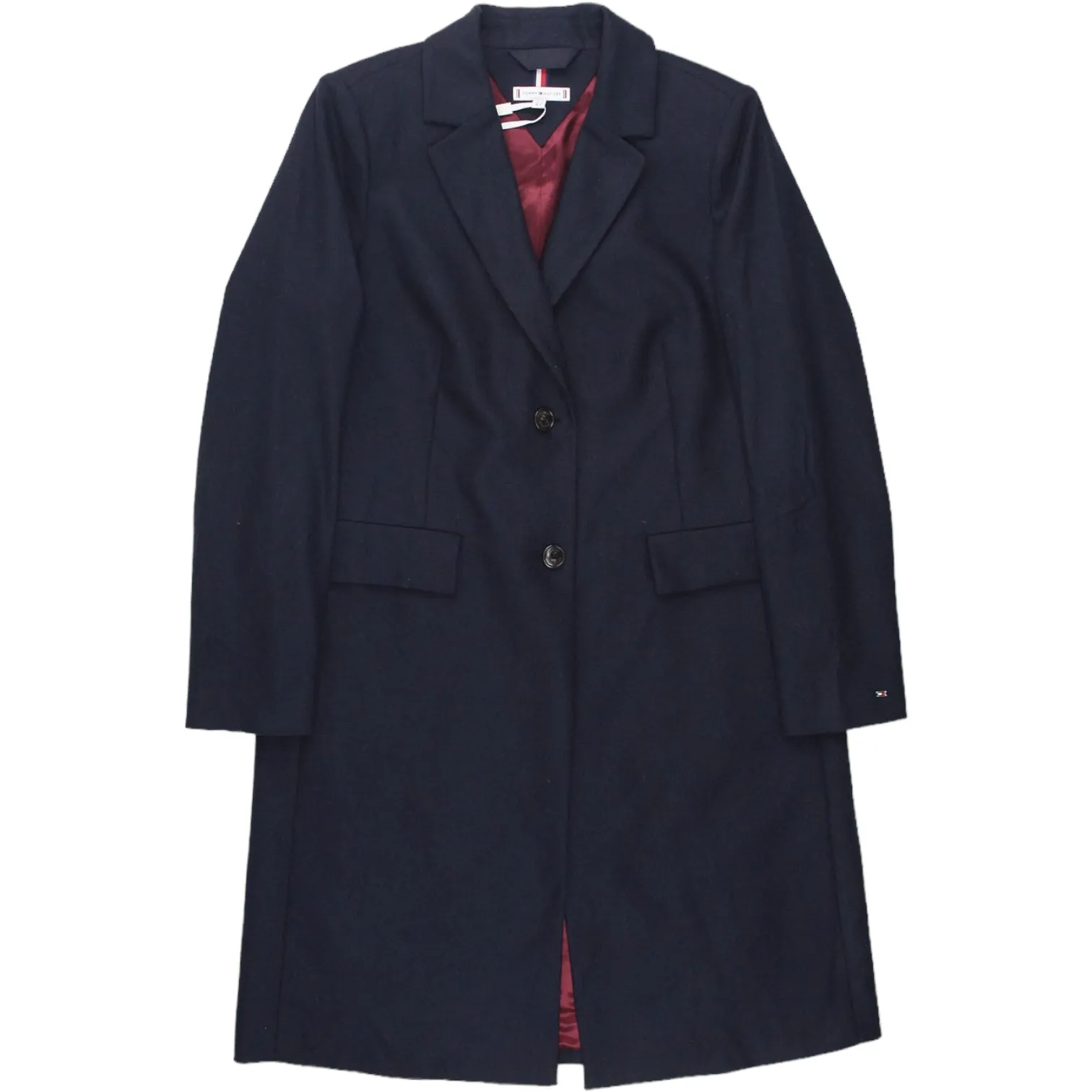 Navy Classic Light Wool Blend Coat by Tommy Hilfiger