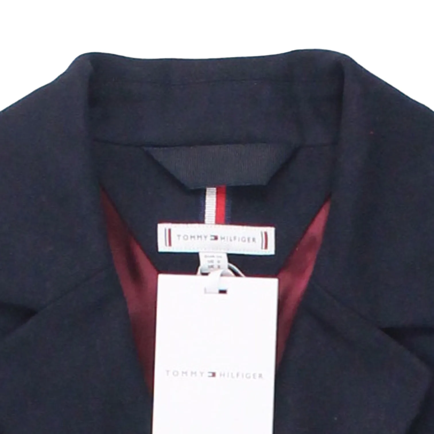 Navy Classic Light Wool Blend Coat by Tommy Hilfiger