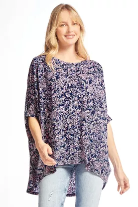 Navy Emma Tunic Top - Affordable Women's Navy Blue Tunic Top, Trendy Fashion, Free Shipping