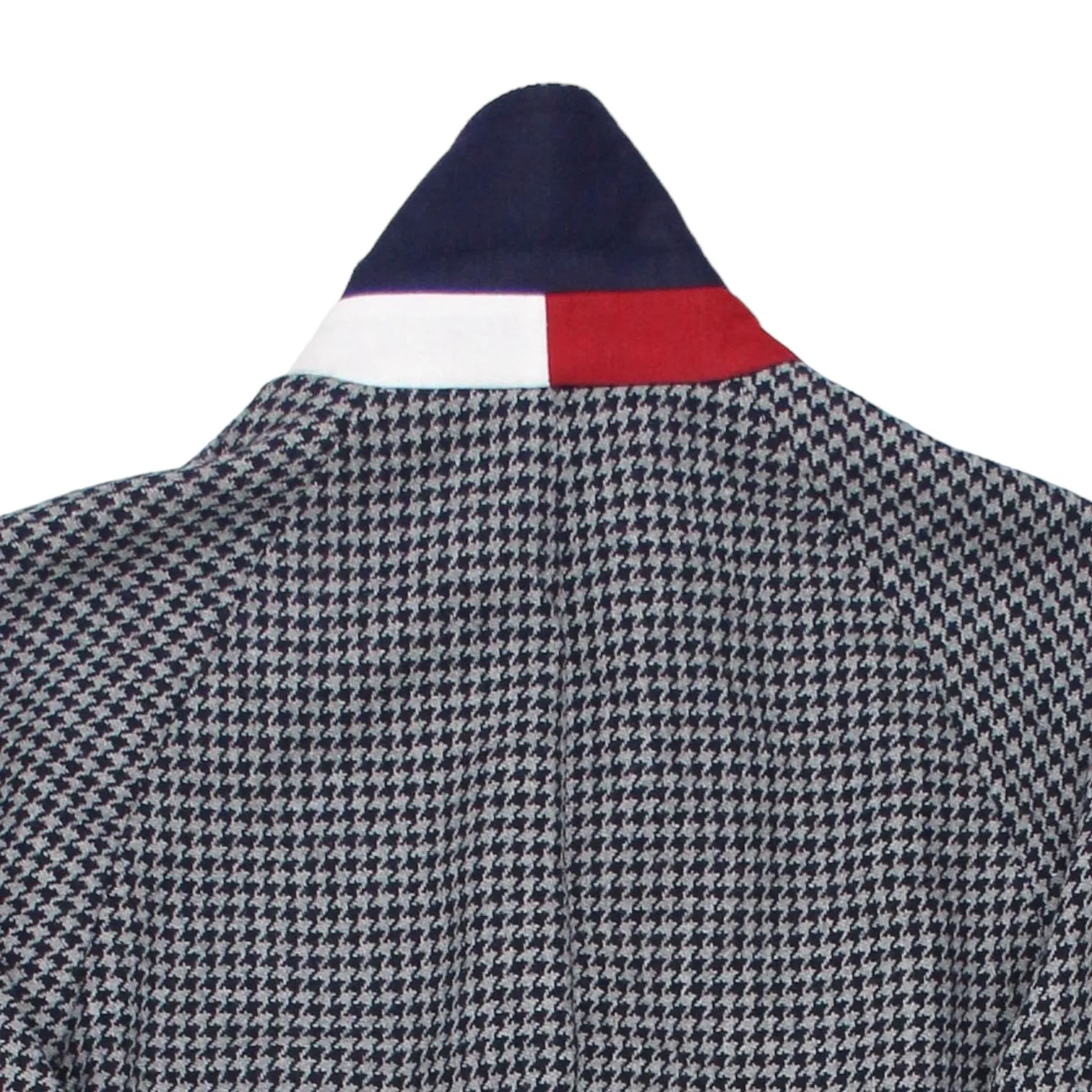 Navy Grey Dogtooth Coat by Tommy Hilfiger