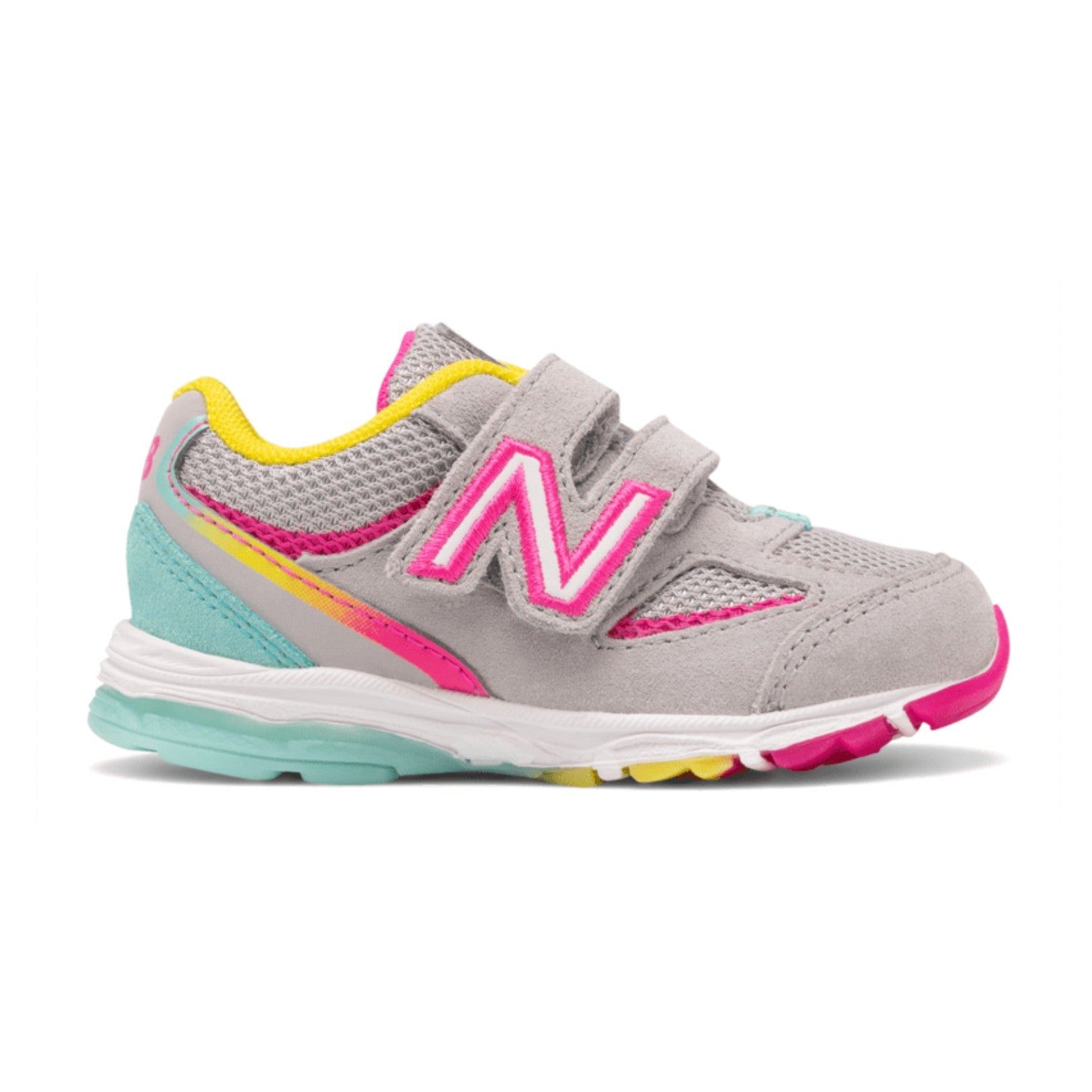 New Balance Grey Multi Toddler Sneaker Hook & Loop 888v2