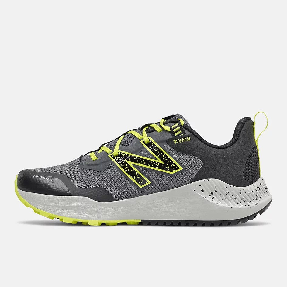 New Balance Nitrel V4 Youth Sneaker: Lead/Sulphur Yellow/Black