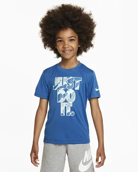 Nike Junior Sportswear Blue Tee, Just Do It