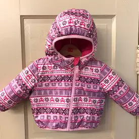 North Face reversible jacket, infants, insulated, petticoat pink.