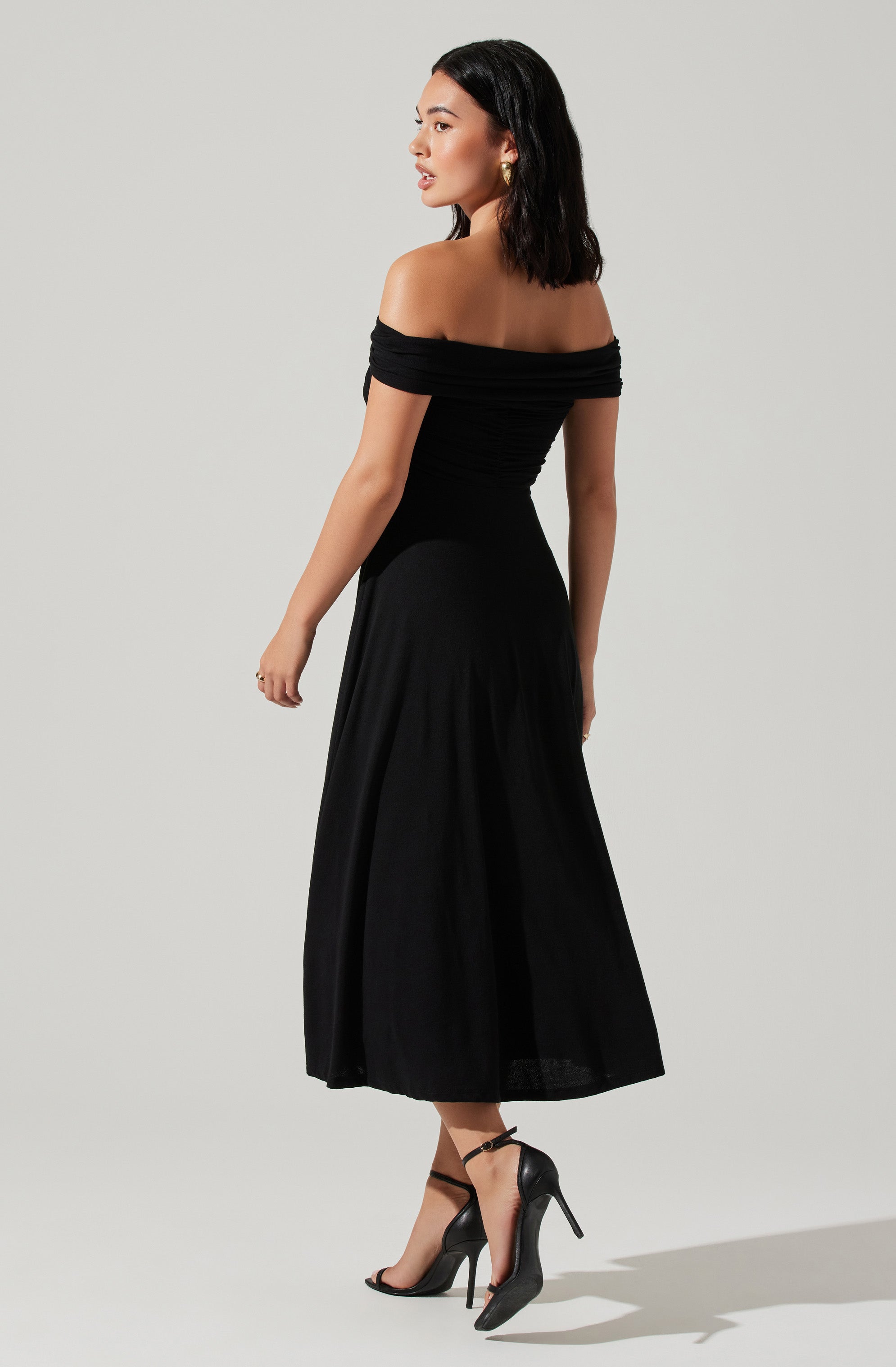 Off Shoulder Midi Dress - Balto